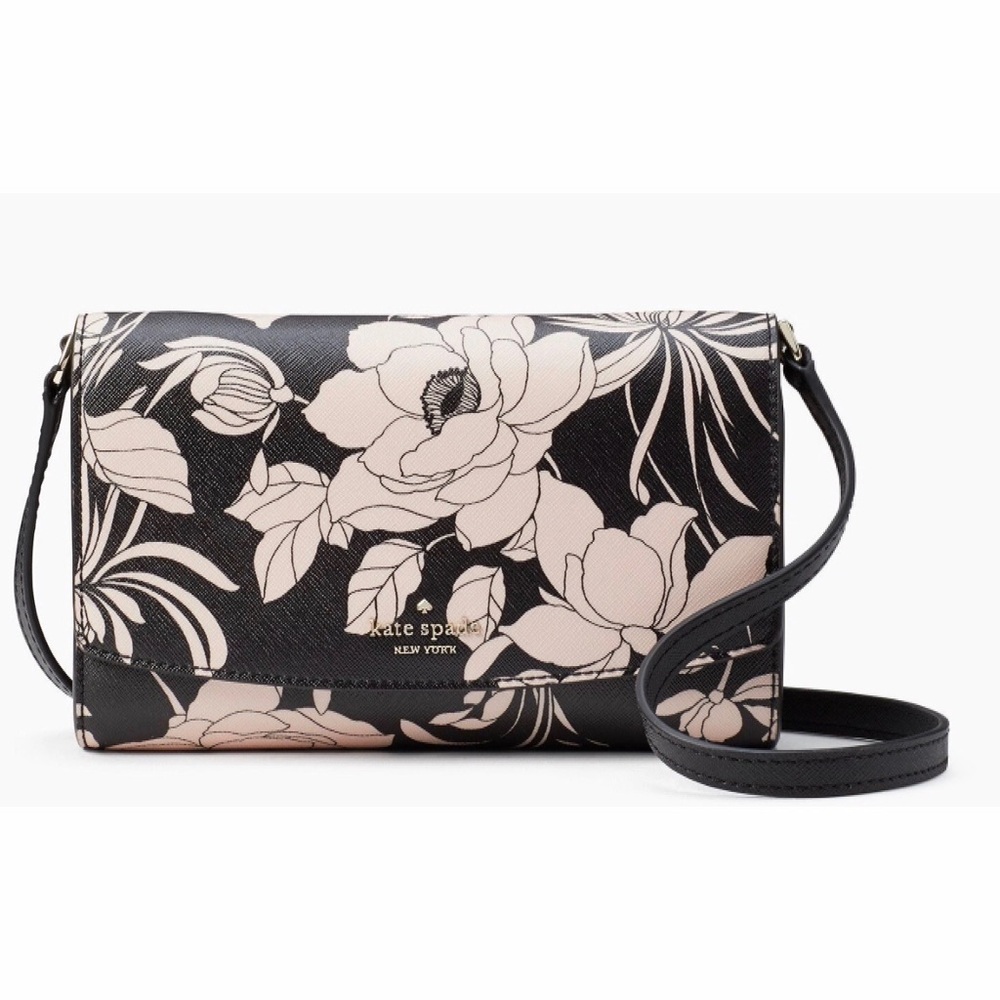 Kate Spade Addison Gardenia Floral Print Laurel Way Crossbody NWOT